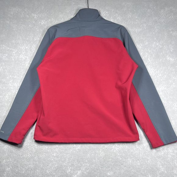 Columbia Jacket Mens Size M Medium Dark Red Omni-Wind Zip Up Jacket Fleece Lined - Picture 10 of 15